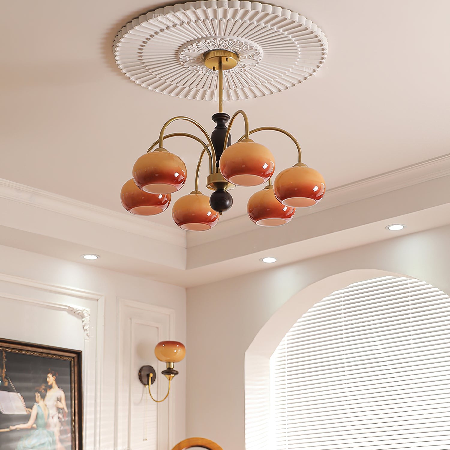Retro Bauhaus Arch Chandelier M578