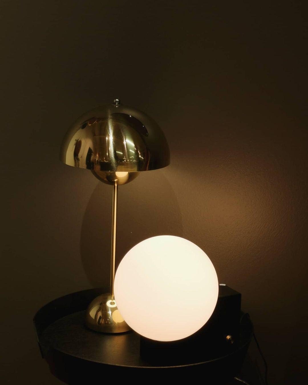 Geometric Lamp Base Glass Globe Table Lamp M362