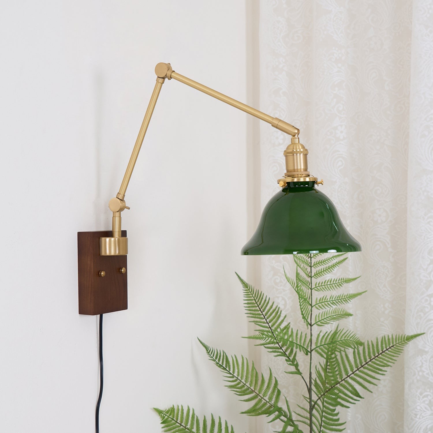 Banker Swing Arm Plug In Wall Light M188