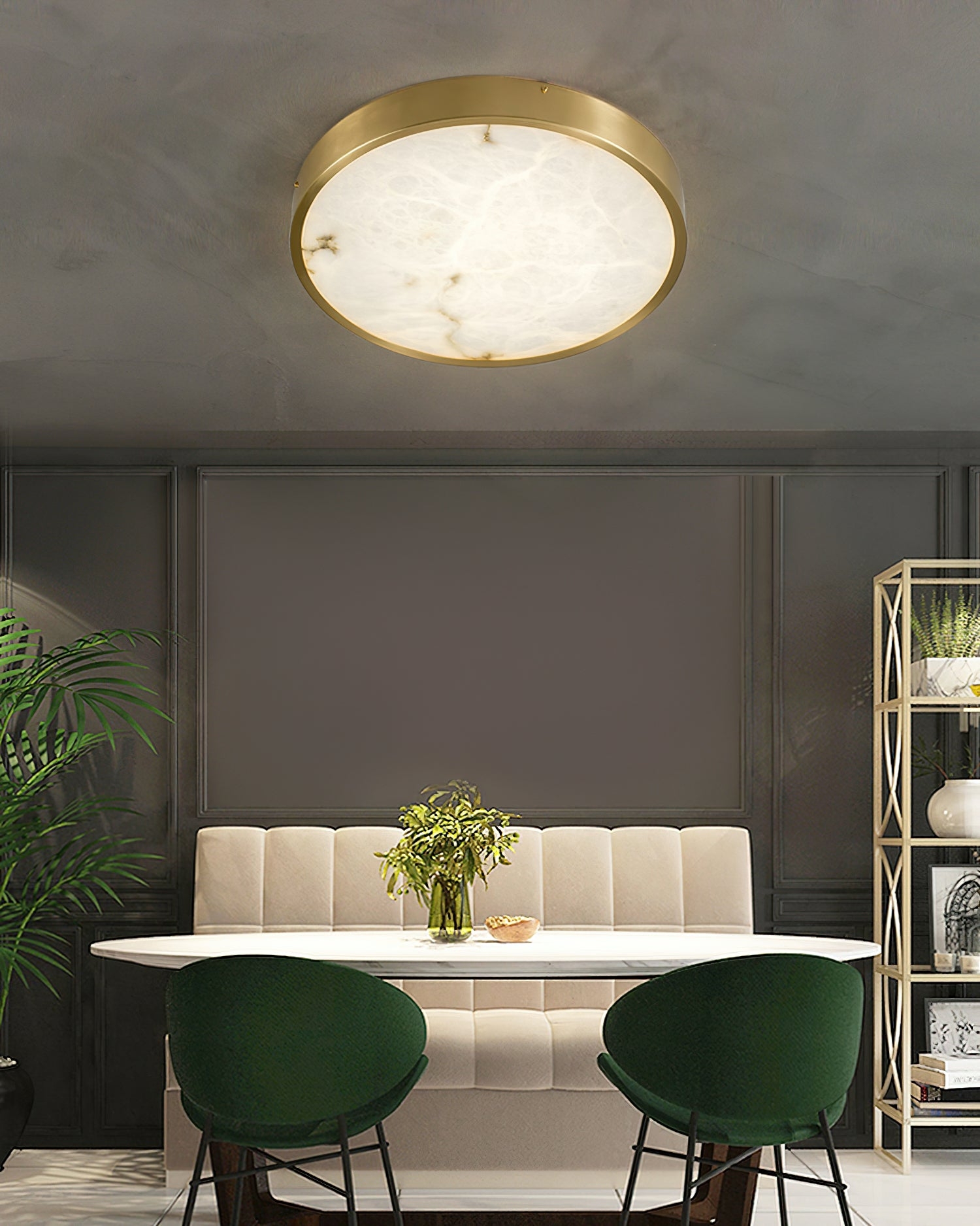 Geometric Alabaster Recessed Ceiling Light T1655