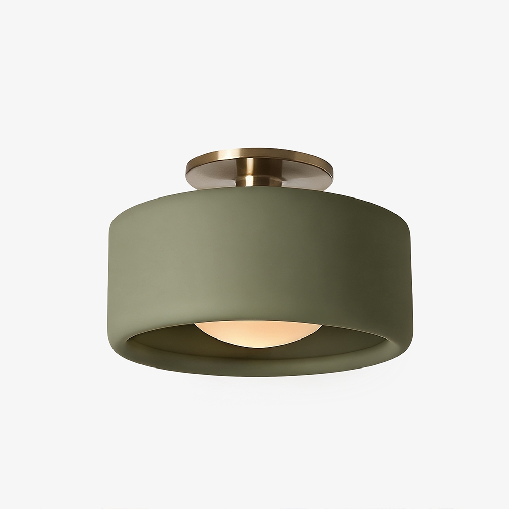 Cerova Elegant Round Porcelain Flush Mount Ceiling Light G86