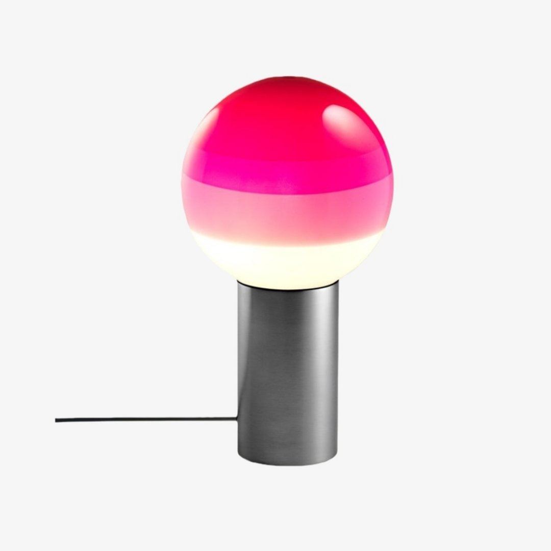 Tintelle Pink Glass Sphere Table Lamp - Contemporary Interior Style T532