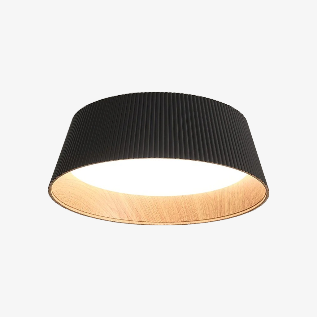 Ribravo Modern Ribbed Textured Shade Ceiling Lamp - Modern Minimalist Lamp for Living Room T1157