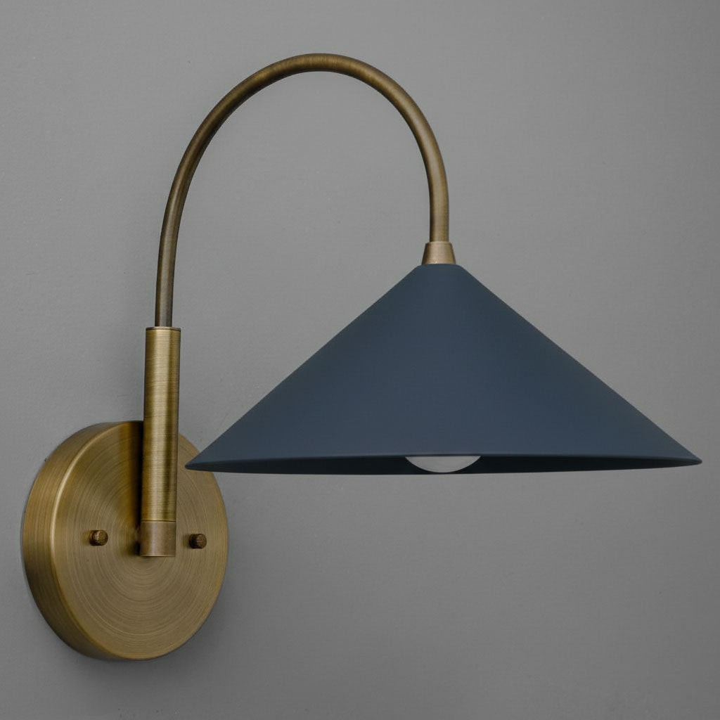 Curva Elegant Arc Cone Wall Sconce - Contemporary Reading Nook Wall Lighting T394