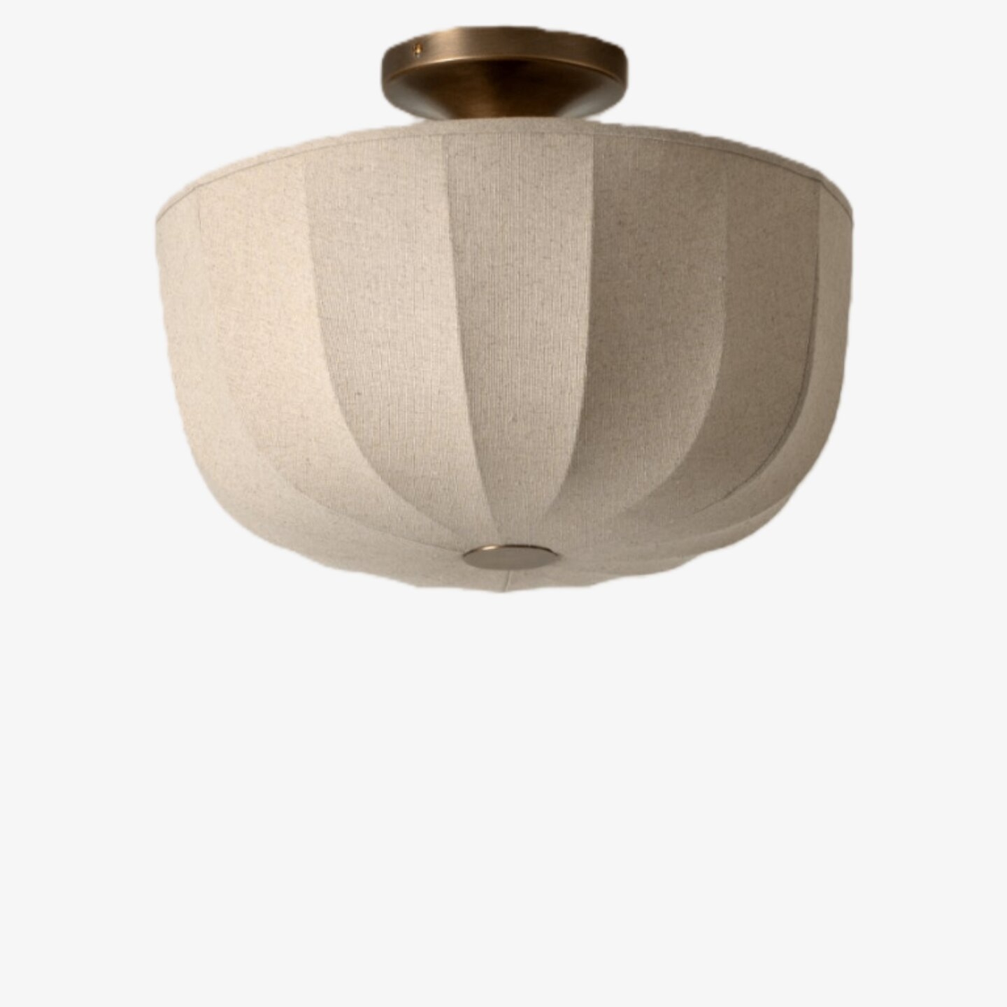Loomis Textured Fabric Light - Vintage Flush Mount for Living Rooms T480