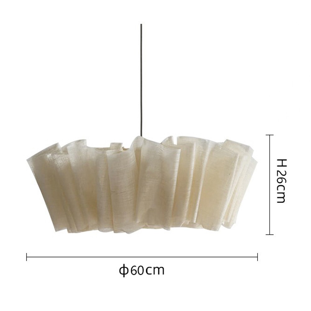 Scandinavian Pleated Fabric Pendant Light – Adjustable Hanging Lamp for Dining Room T191