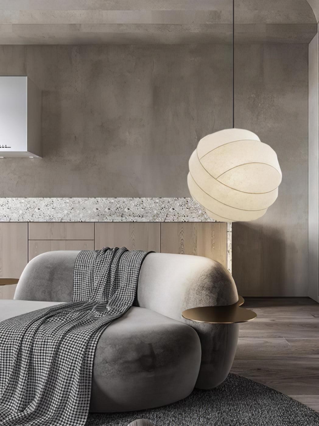 Wabi-Sabi Style Fiber Cocoon Pendant Lamp M400