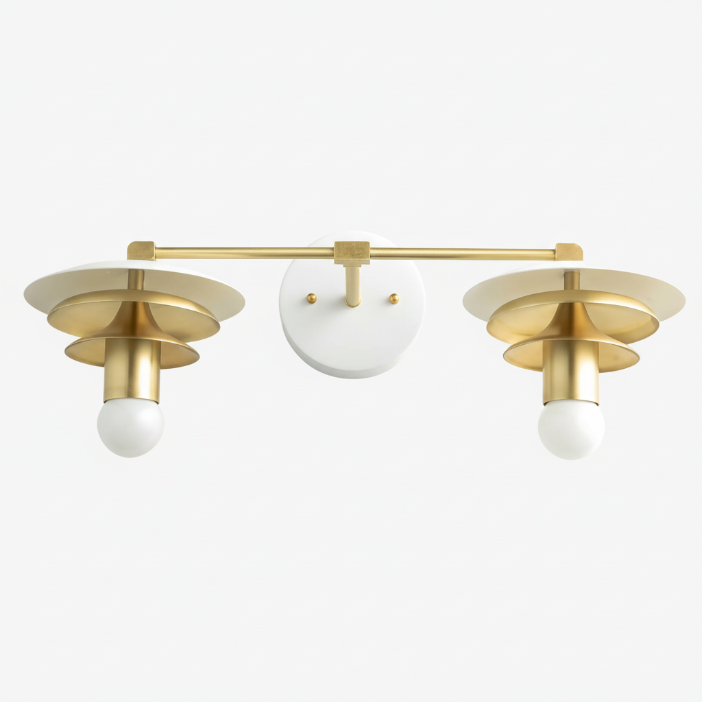 Artivo Layered Brass Vanity Light - Modern Sleek Style Home Bath Accent T361