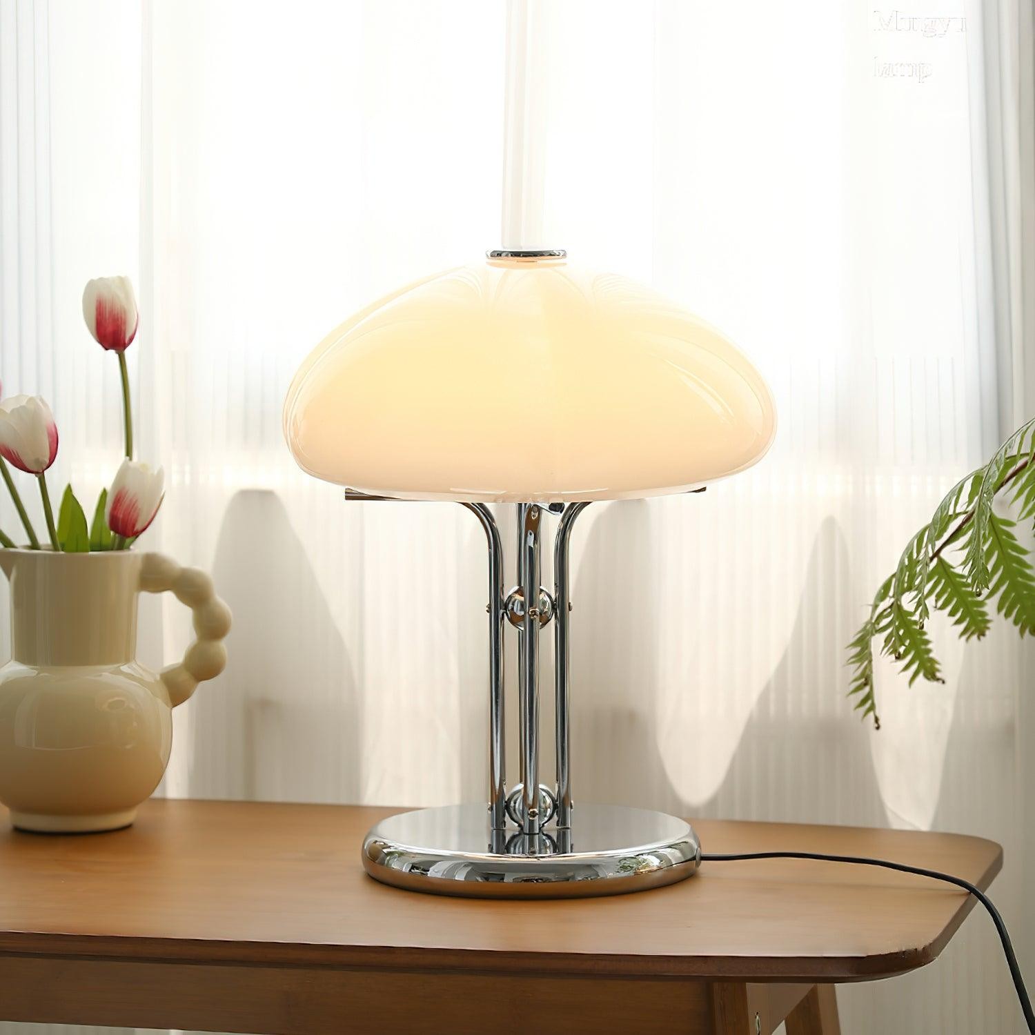 High-Grade Bedroom Bedside Mushroom Glass Table Lamp M175