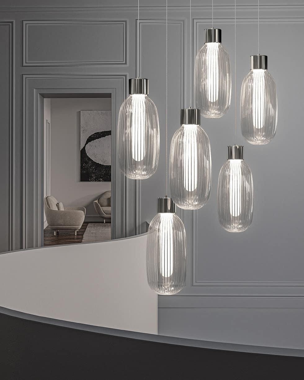 Nordic Striped Lantern Pendant Lamp M453