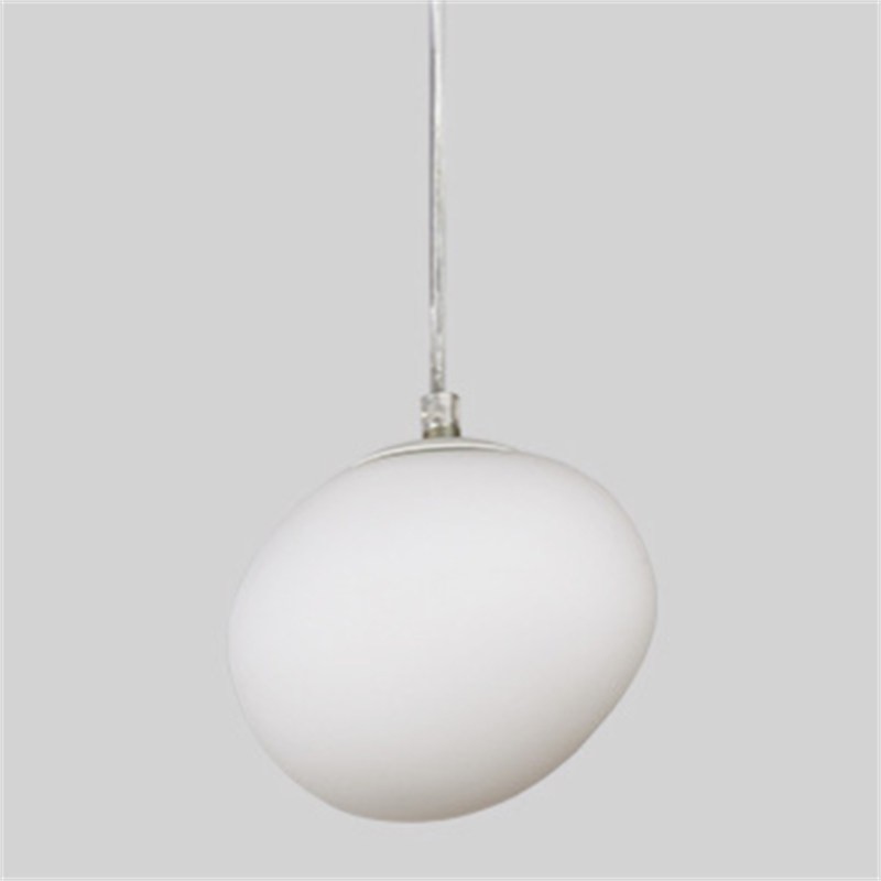Pebble Orb Deco Milk Glass Pendant Light S161