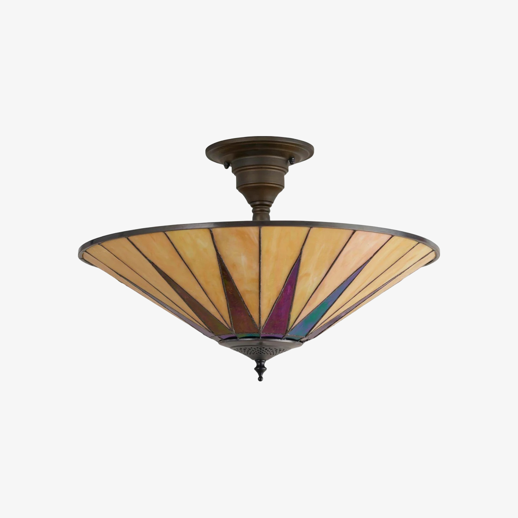 TF Dark Star Geometric Star Ceiling Light - Tiffany Style for Hallway T637