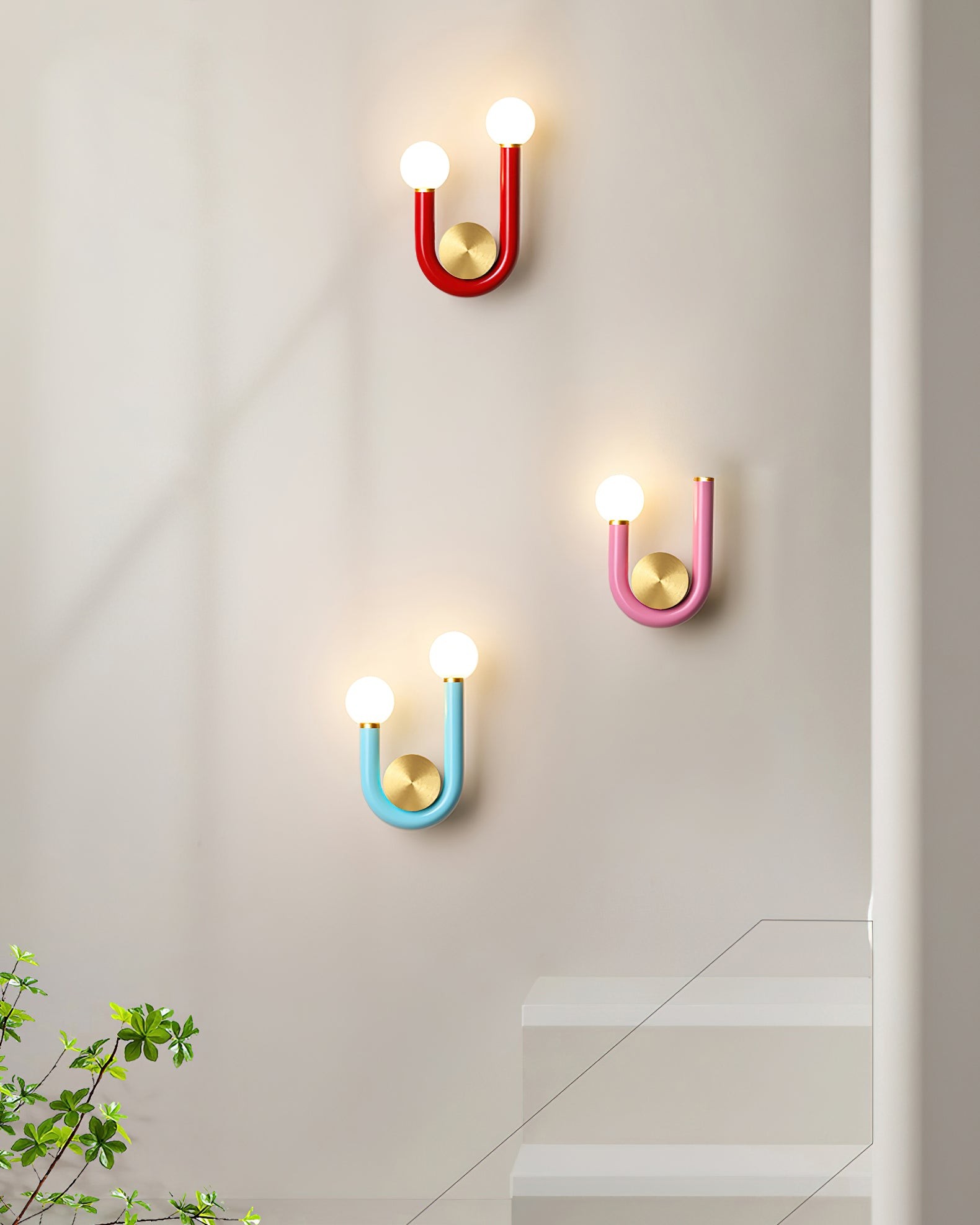 Creative U Shaped Double Head Wall Lamp M91