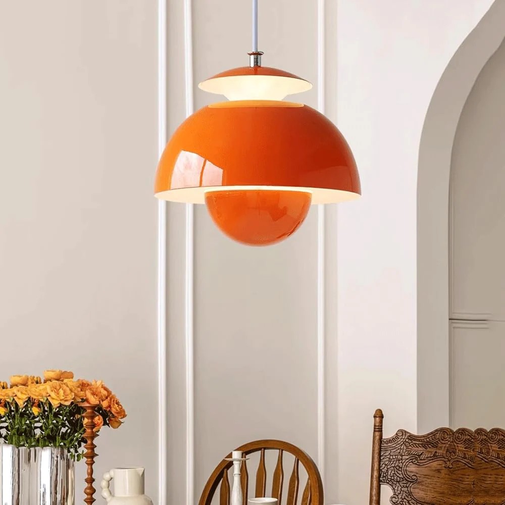 Scandinavian Metal Flower Pendant Light - Living Room Fixture S97