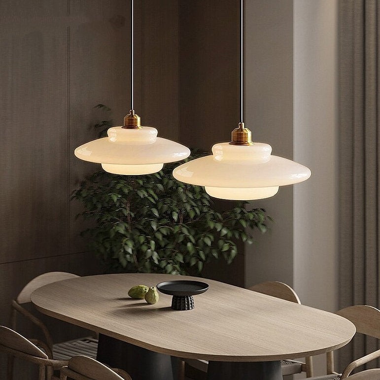 Multi Tier Art Glass Pendant Light - Mid-Century Style for Kitchen Island S93