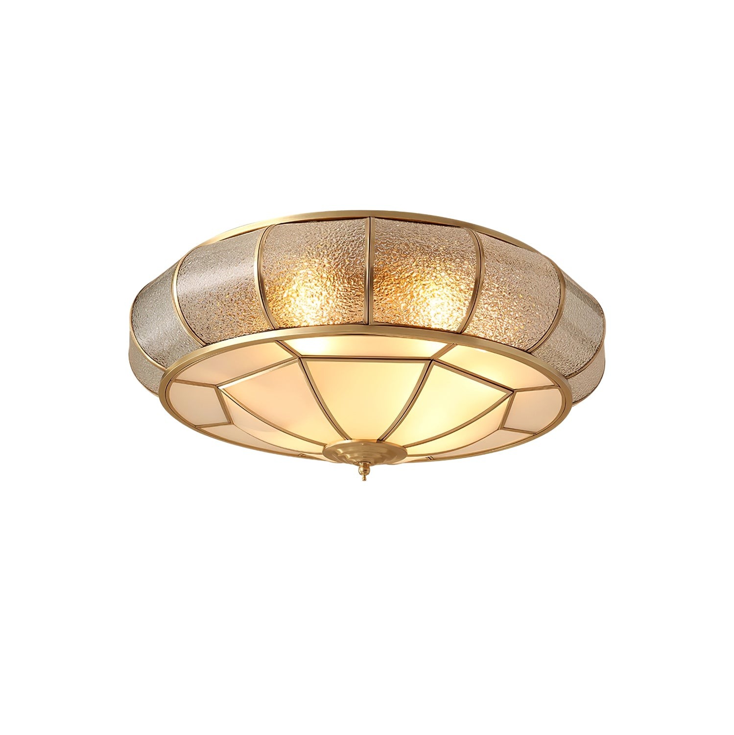 Round Textured Glass Ceiling Light M416
