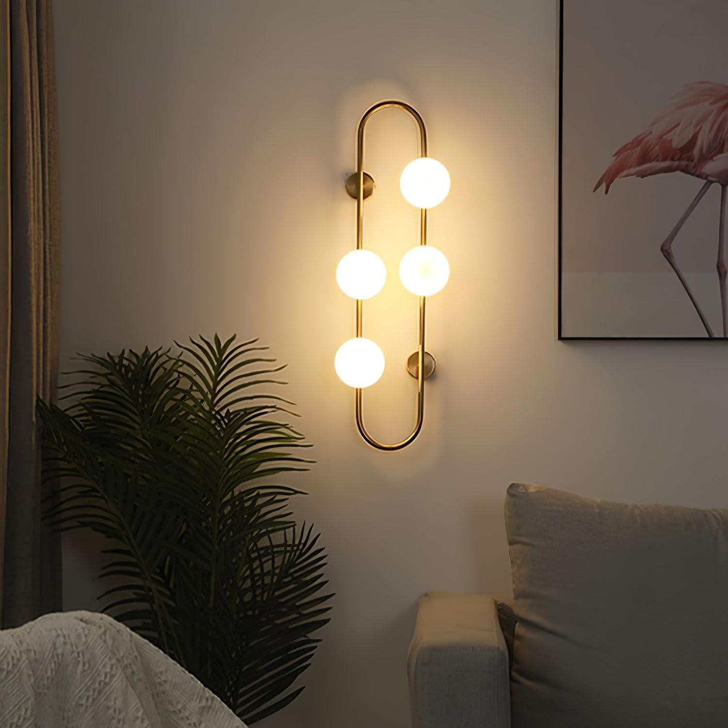 Nordic Modern Geometric Glass Globe Wall Lamp M468
