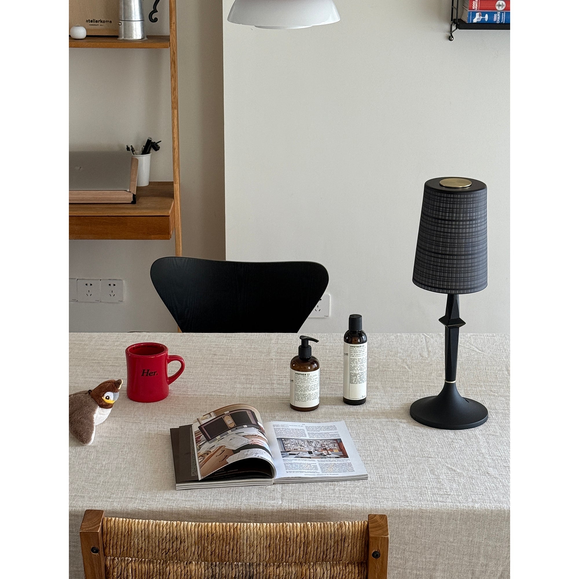 Devon Black Table Lamp (Built-in Battery) T1933