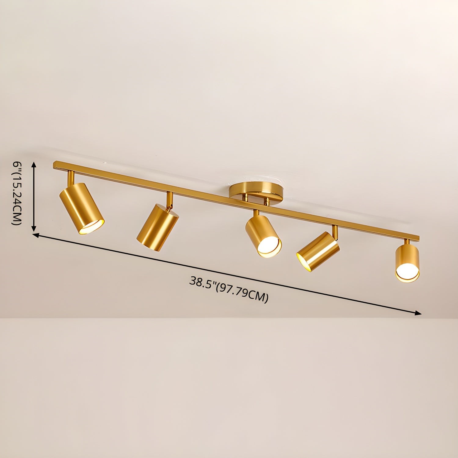 Row Of Multi-Head Metal Ceiling Lights M555