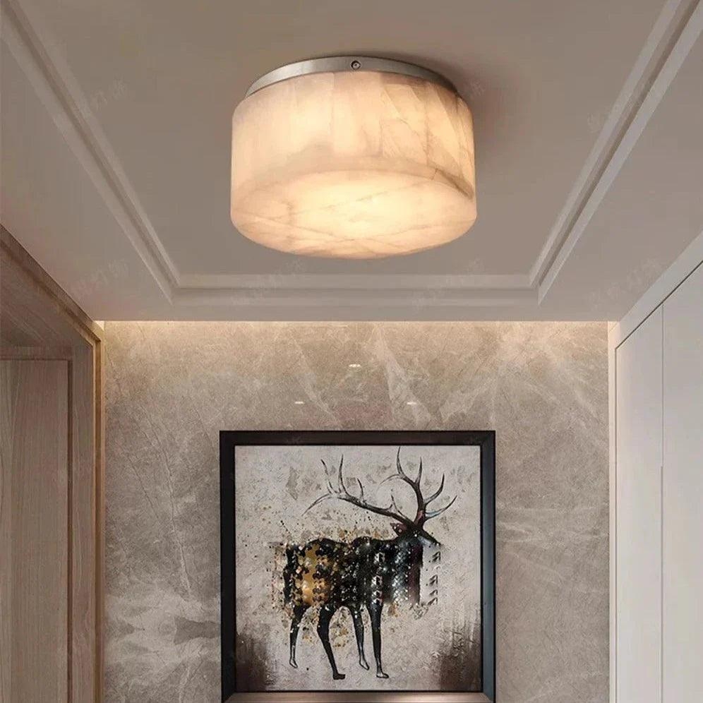 Rivage Alabaster Minimalist Ceiling Light T2172