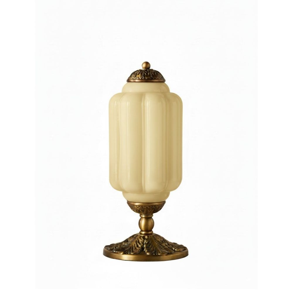 Eloise Curved Glass Retro Table Lamp - Vintage Bedside Lighting G71