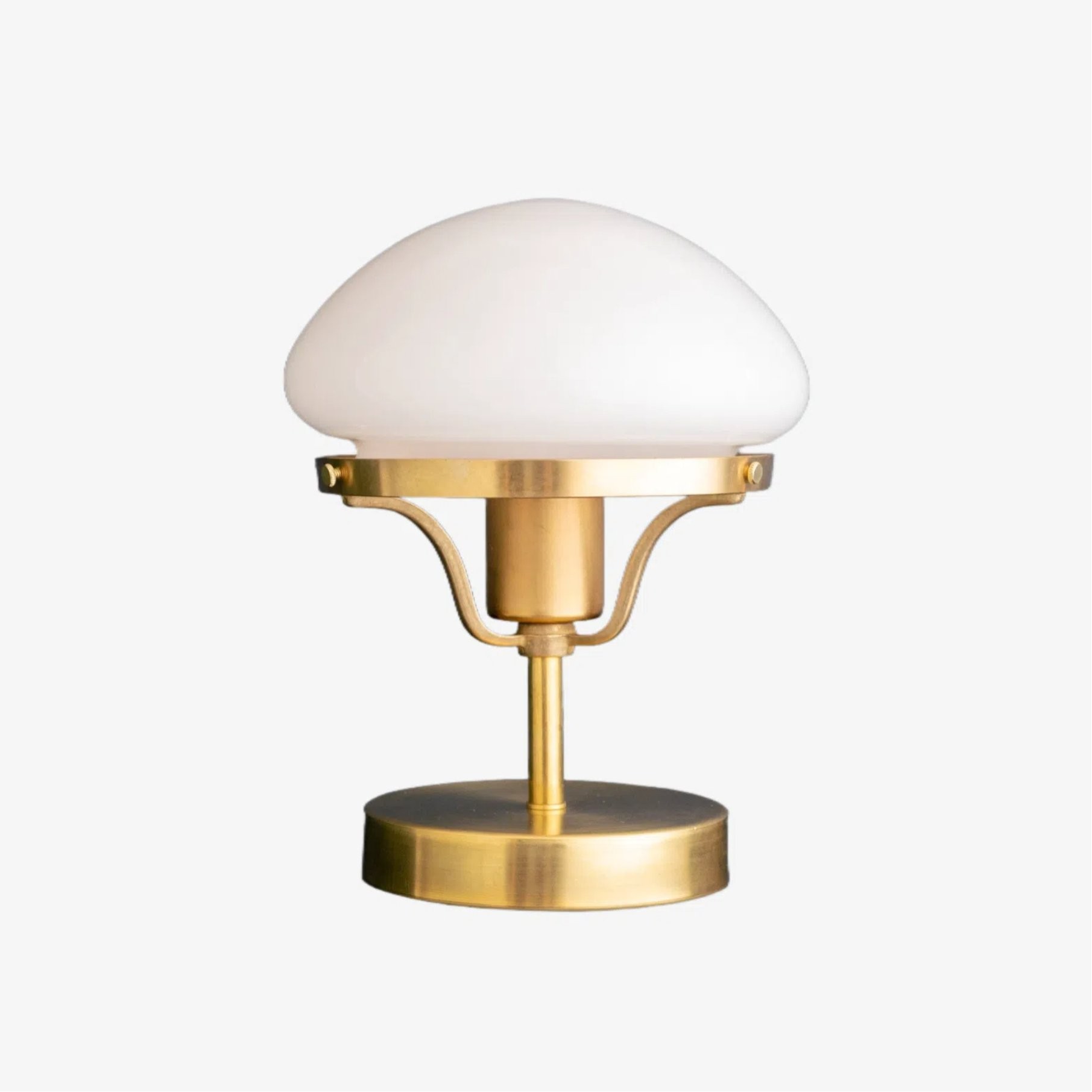 Ornato Luxe Modern Brass or Black Table Lamp - Eggshell Frosted Glass Fixture T358