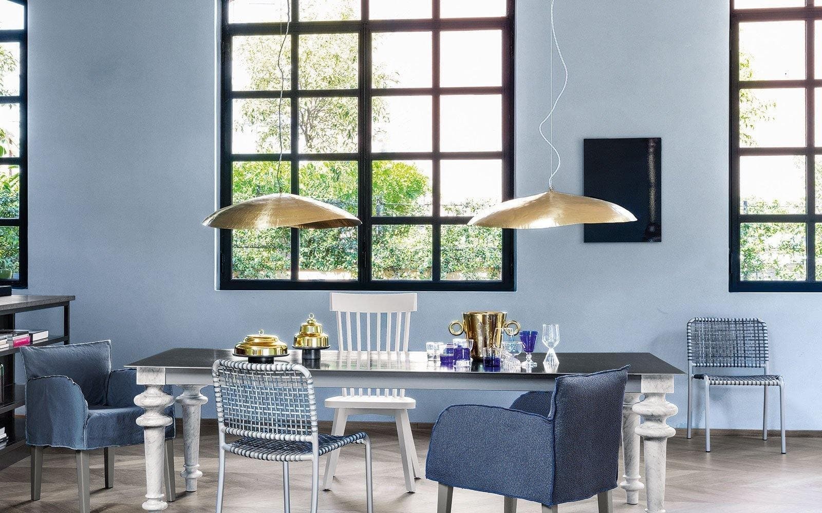 Hammered Brass Suspension Light T114