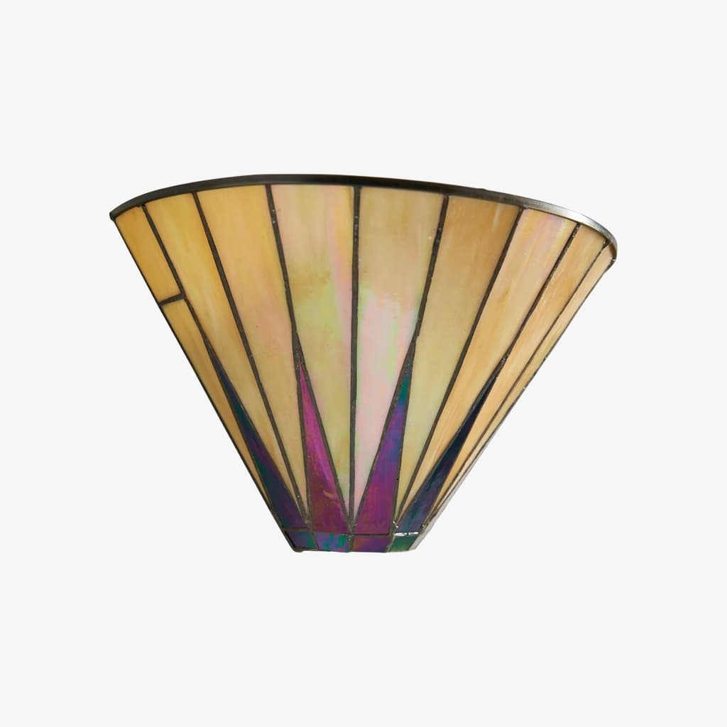 TF Dark Star Geometric Wall Sconce - Art Deco Tiffany Light for Hallway T638