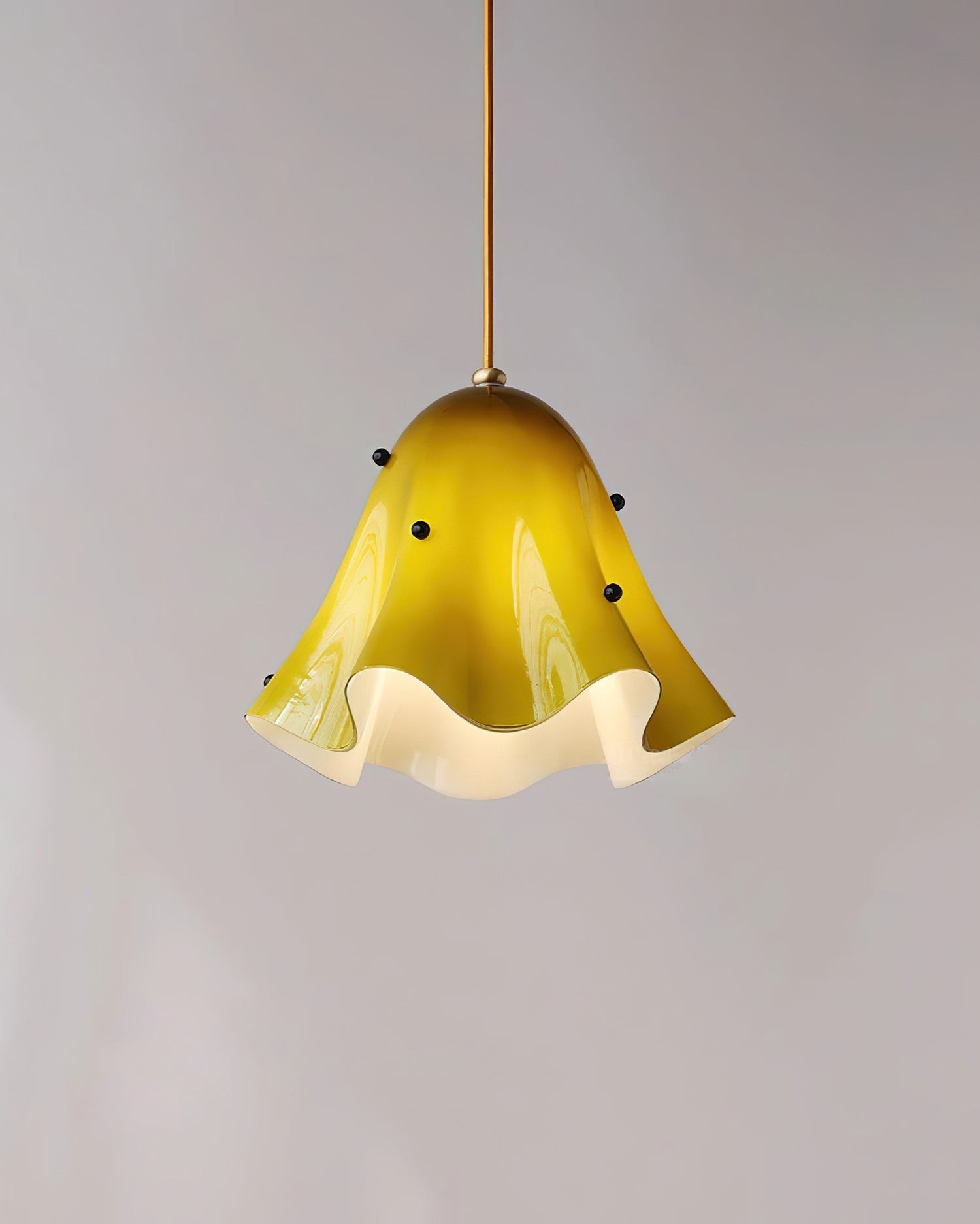 Bellina Wavy Edge Glass Pendant - French Style Light for Kitchen T279