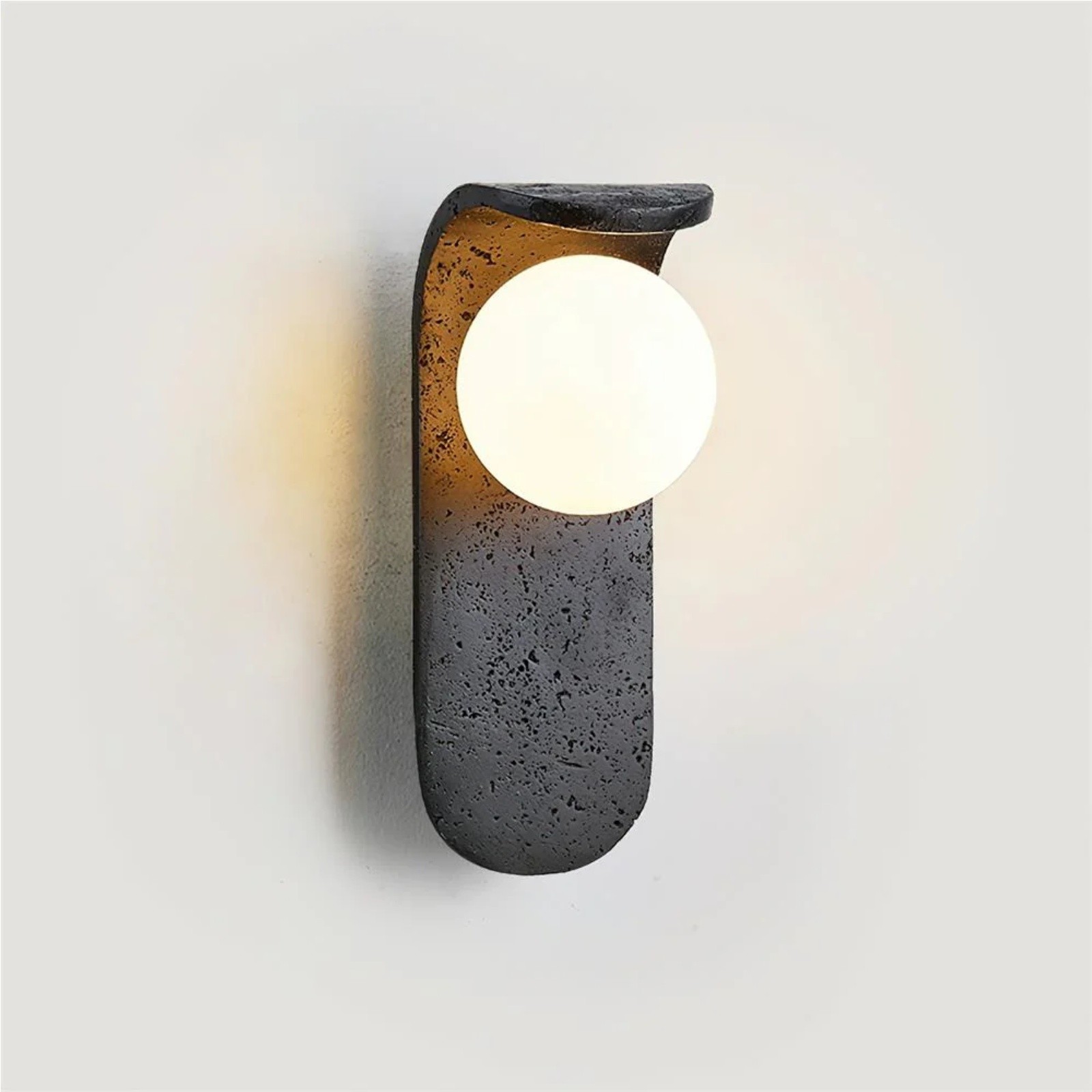 Travertine Wall Lamp - Skateboard-Inspired Modern Bedroom Light S326
