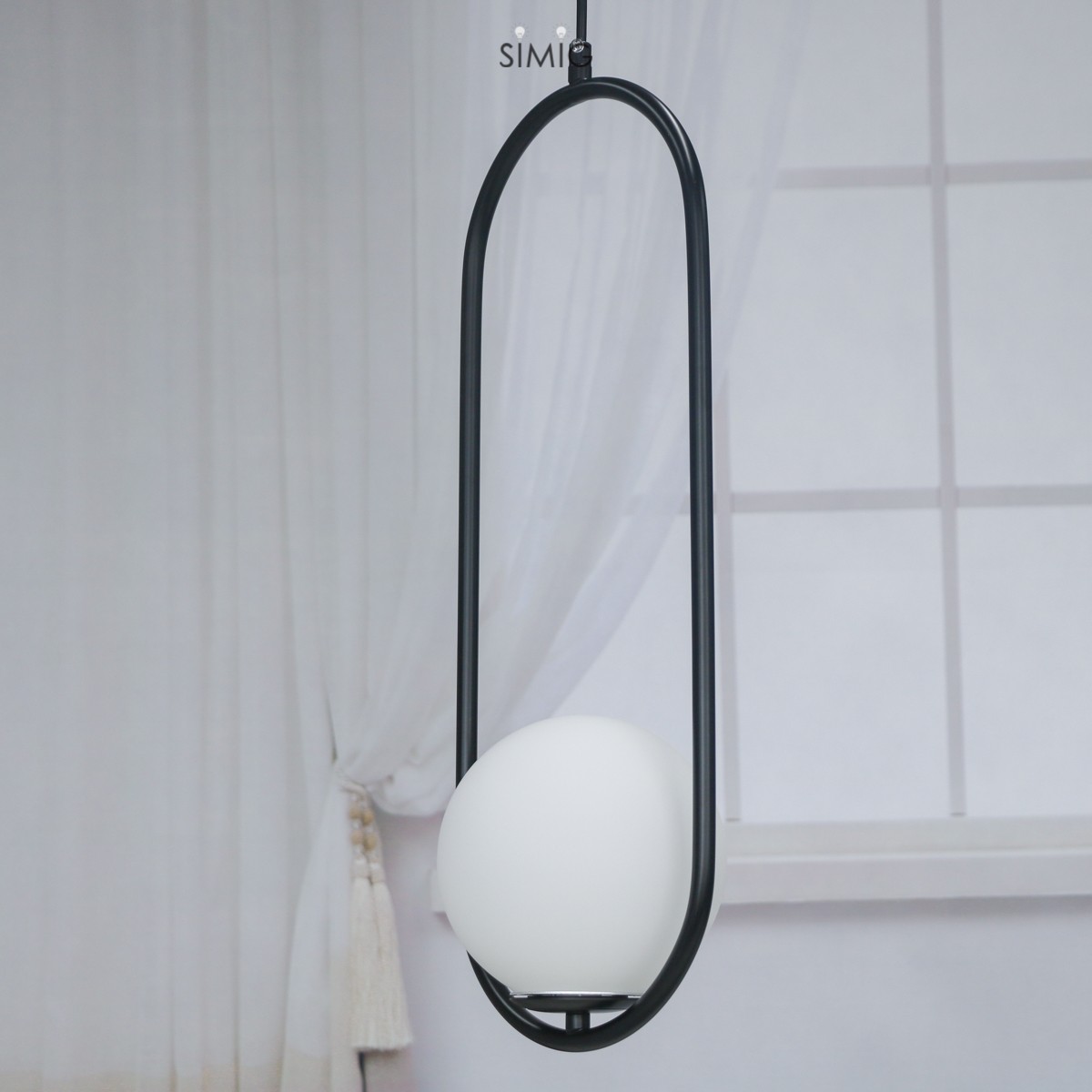 Halozen Pendant Lamp - Elegant Metal and Glass Pendant for Living Room