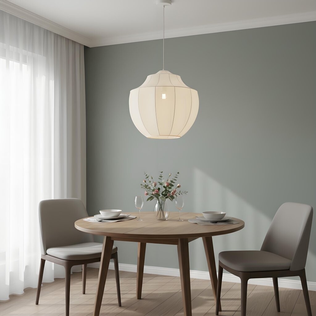 Lumifil Modern Mesh Pendant Light - Hanging Fabric Lghts are Suitable for Dining Rooms or Kitchen Islands T794
