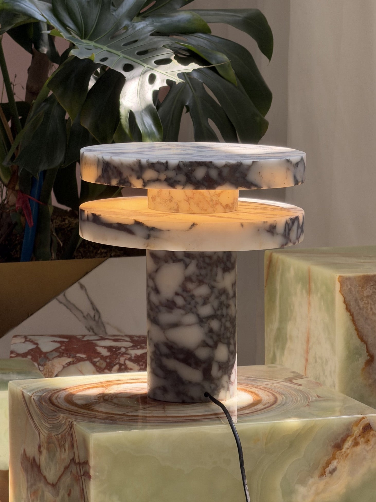 Pillar Marble Table Lamp T1791