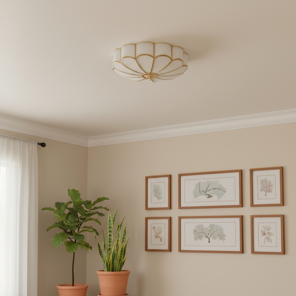 Silunavo Modern Ceiling Lamp with Floral Inspired Design for Living Room Statement T1079