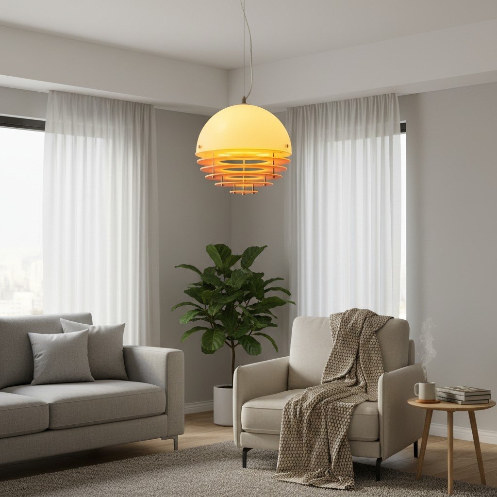 Afterglow Modern Layered Acrylic Sunset Pendant Light for Living Room and Bedroom T547