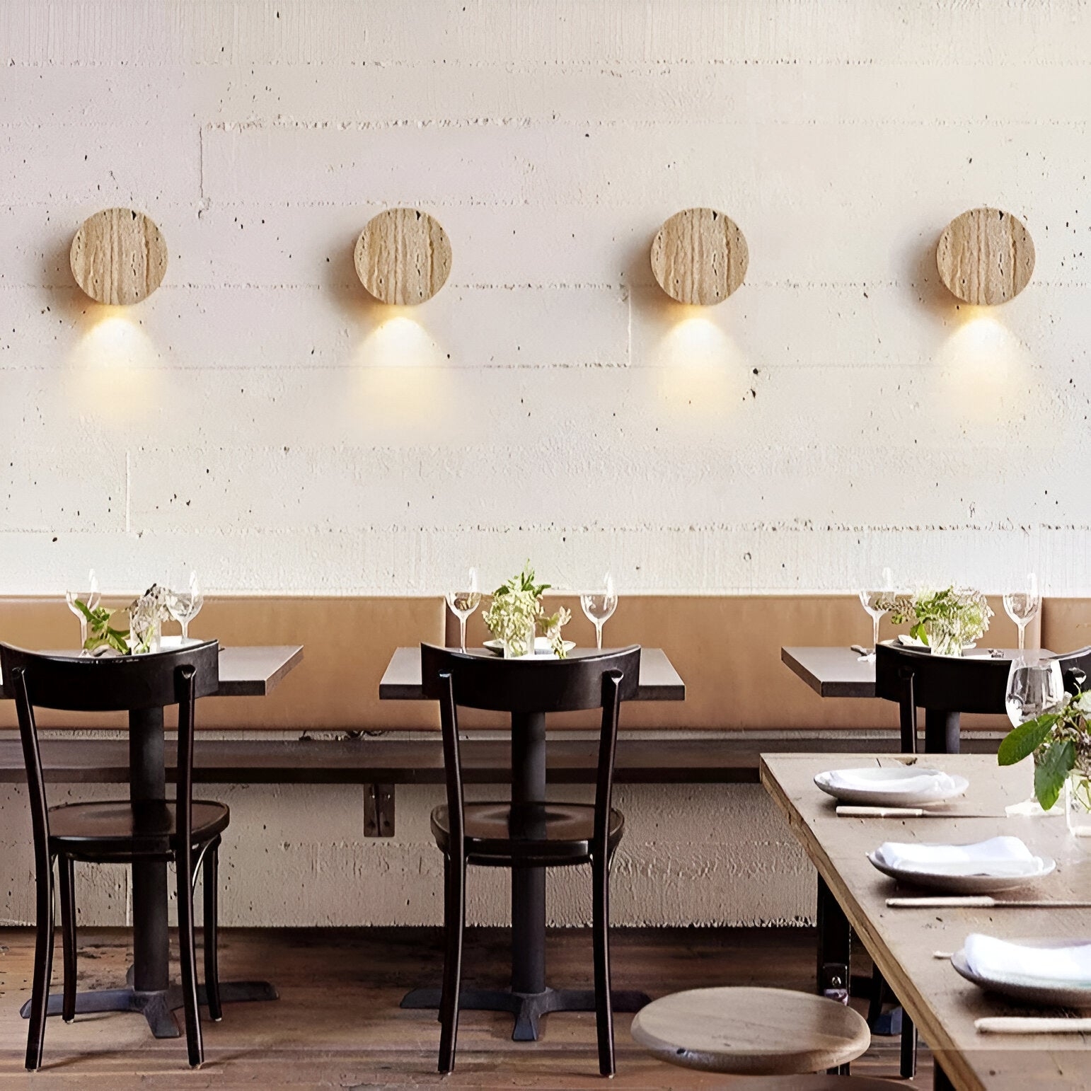 Japanese Wabi Sabi Natural Travertine Stone Wall Light T2102
