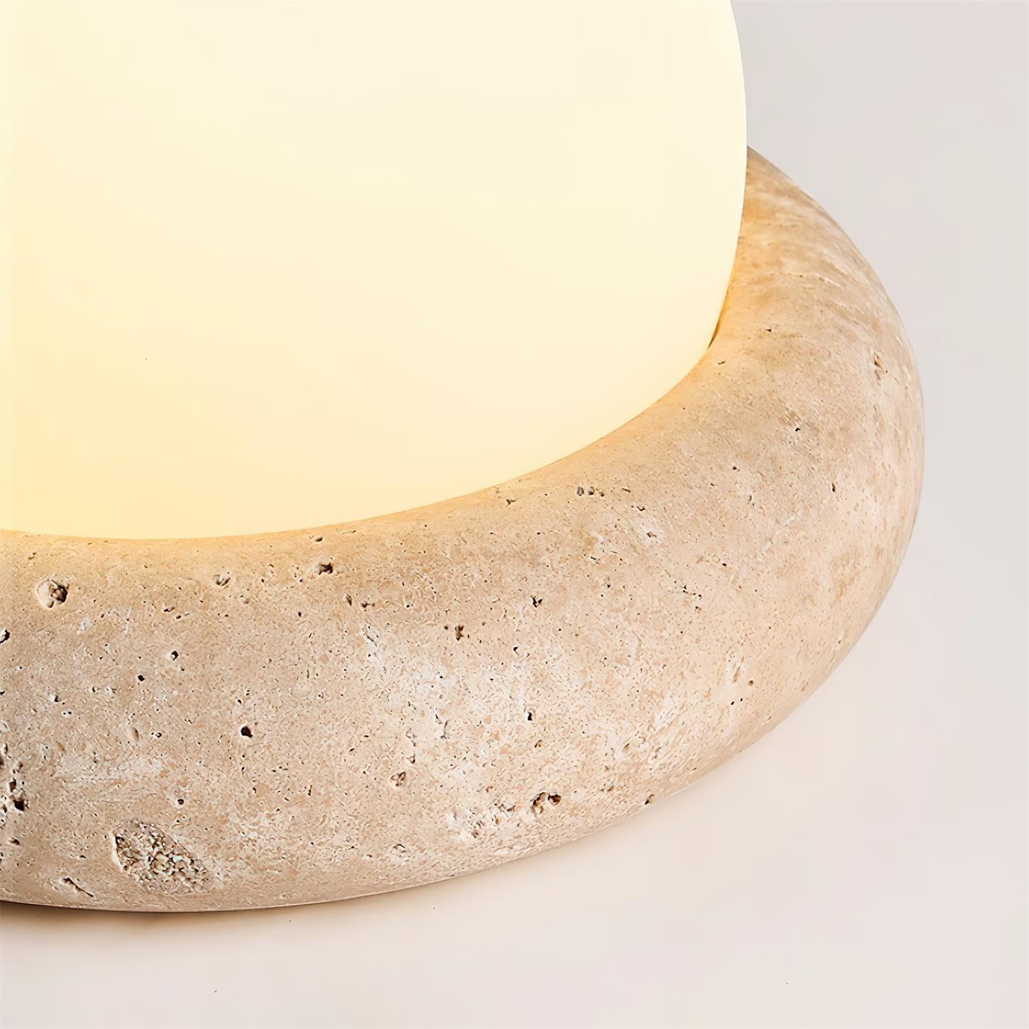 Modern Travertine Cute Mini Orb Table Lamp G40