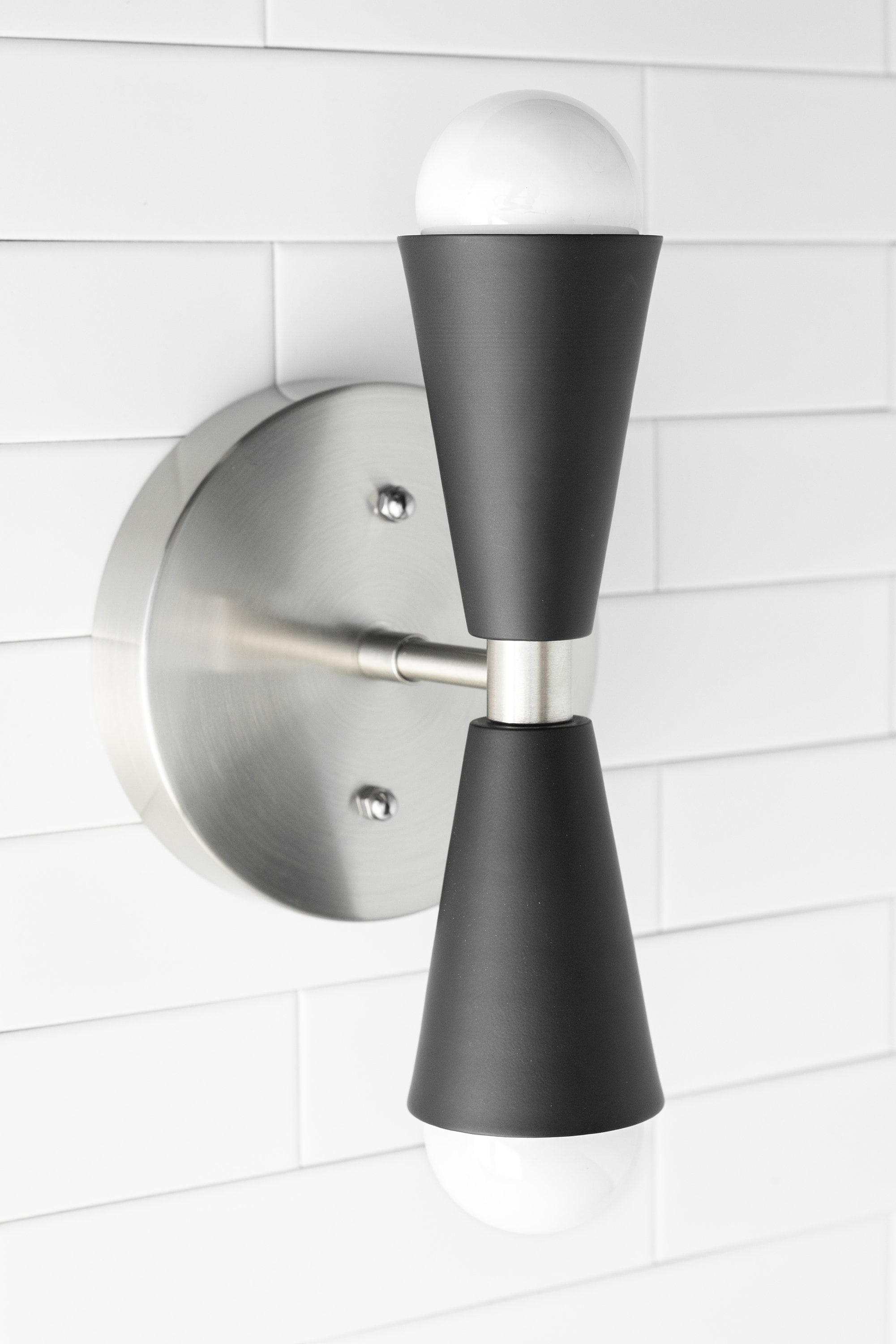Pyralis  Cone Shade  Double Wall Light - Contemporary Living Room Glow T334