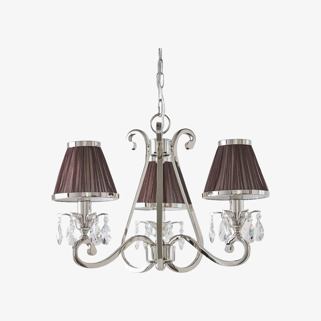 Talonis Multi-light Fabric Chandelier - Elegant Metal Curved Arms for Dining and Living T932