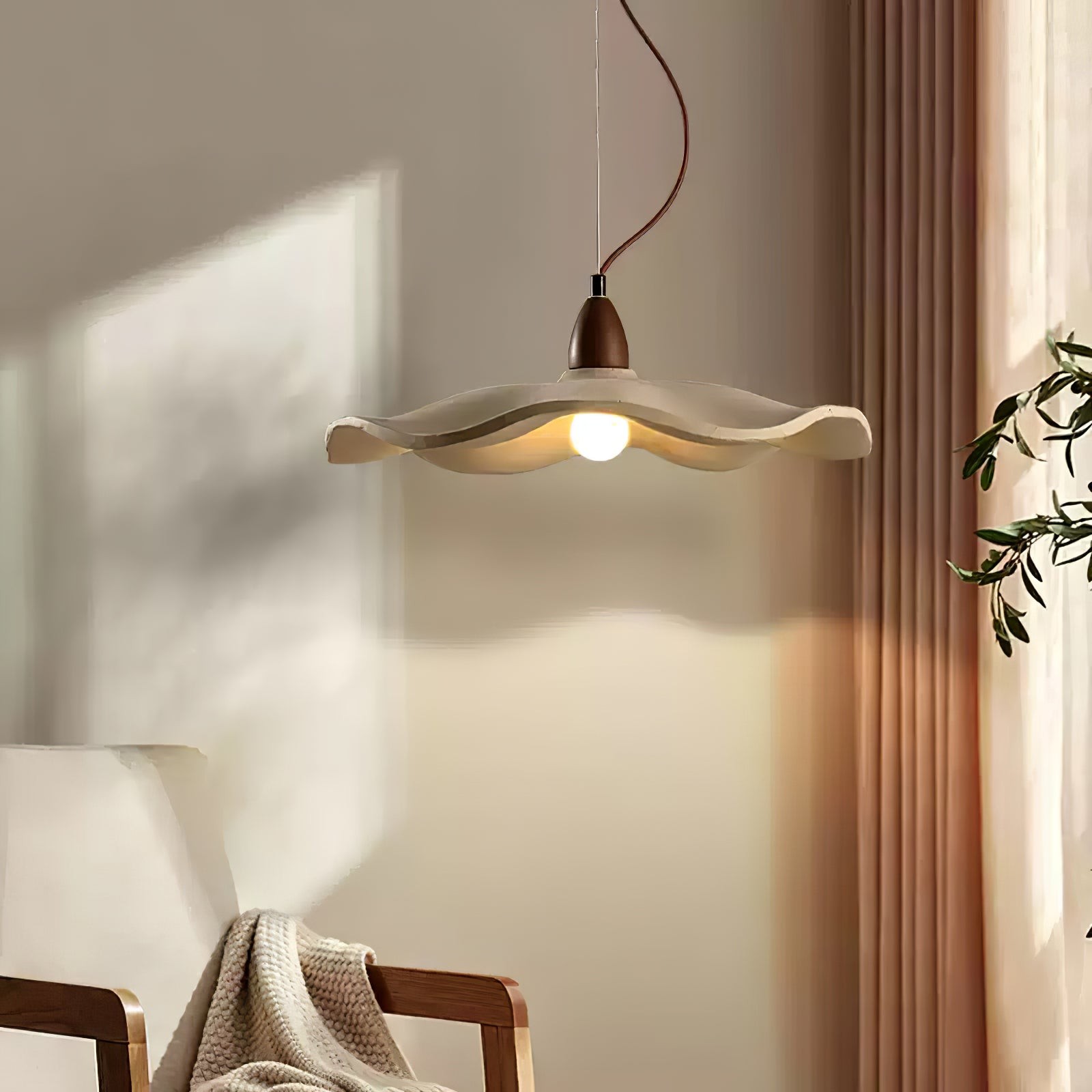 Japanese Wabi-Sabi Style Cement Wave Pendant Lamp M565
