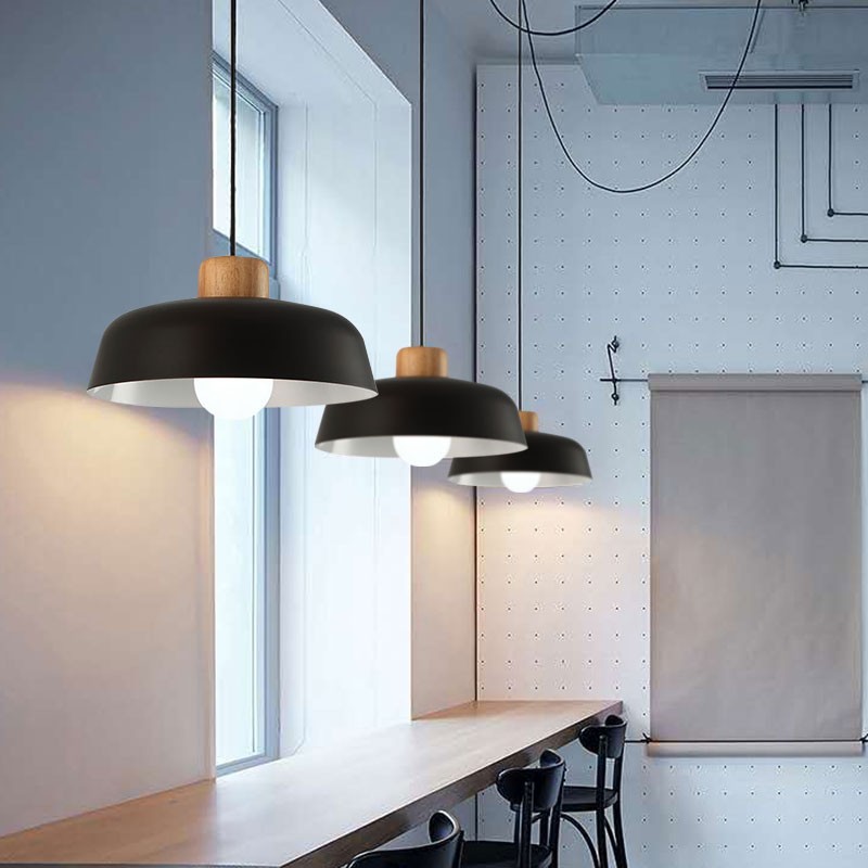 Scandinavian Metal Pendant Light with Macaroon Bowl Shape S33