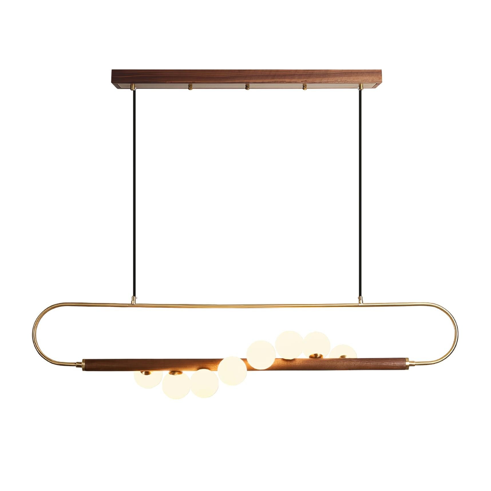 Modern Walnut Simple Chandelier M32