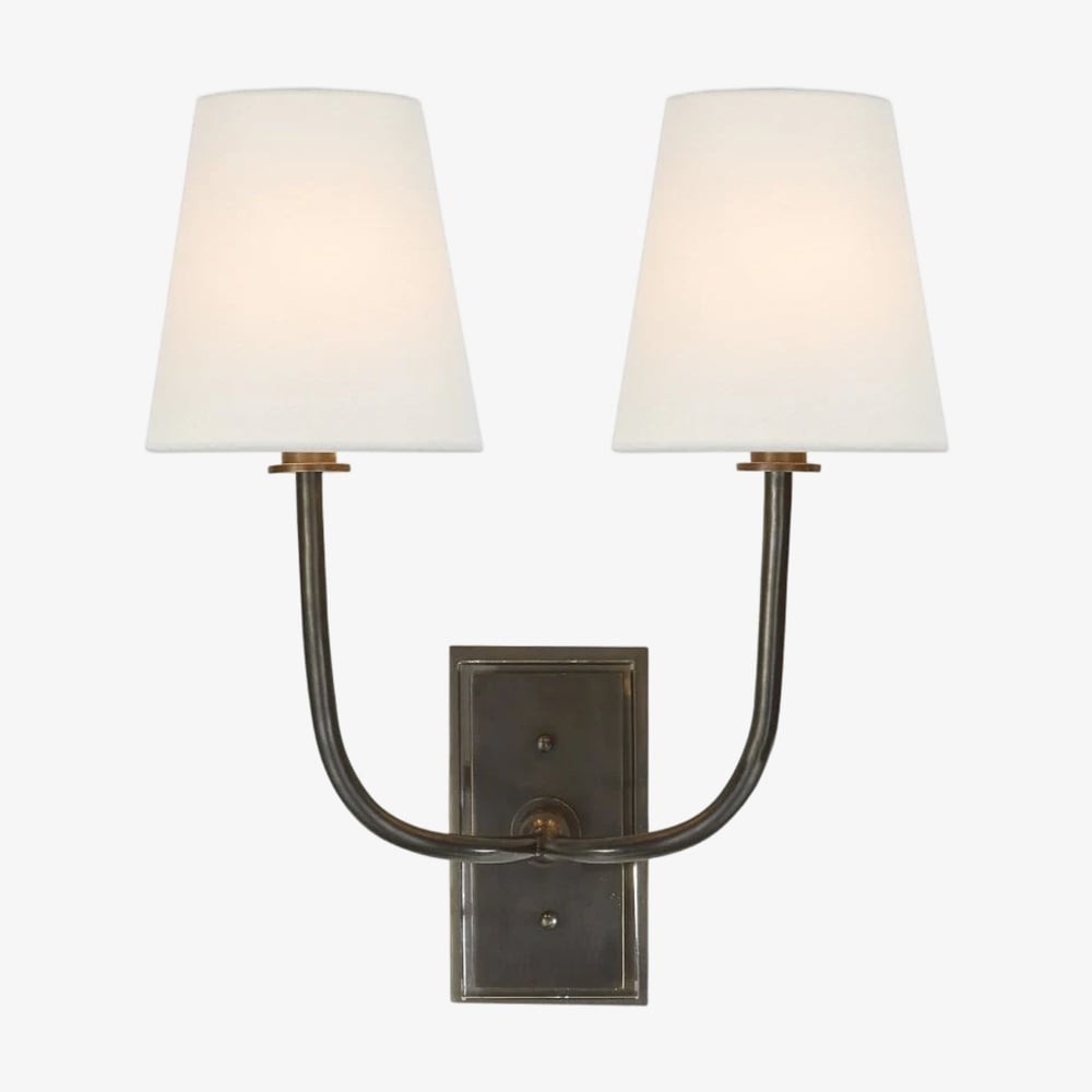 VistaGlow Industrial Metal Wall Lamp - Modern Double Sconce T452