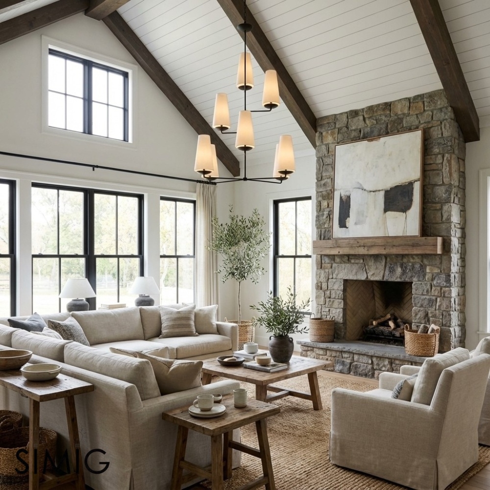 VertiFount Chandelier – Layered Metal Design for Open Interiors T566