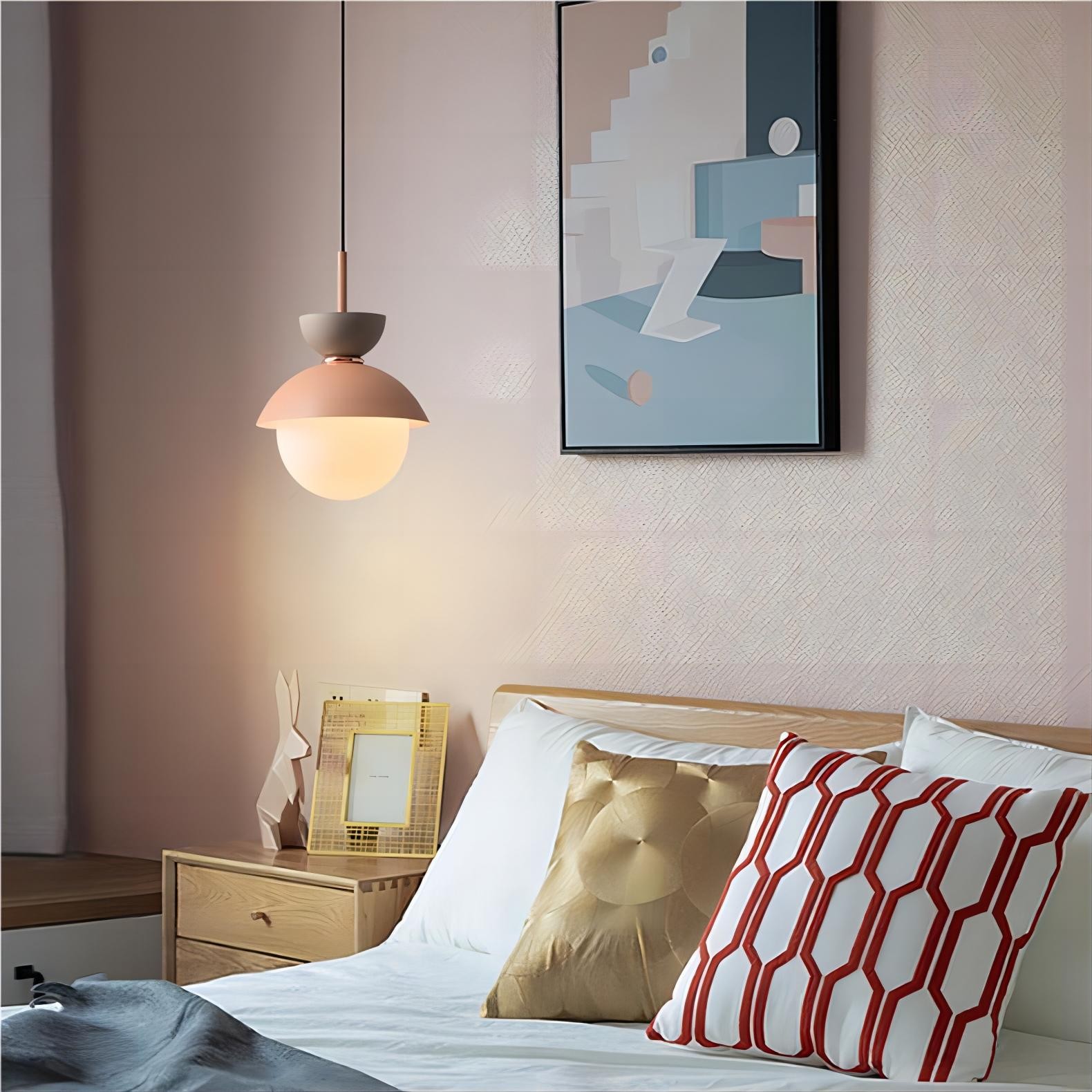 Scandinavian Macaroon Pendant Light with Aluminum for Bedroom