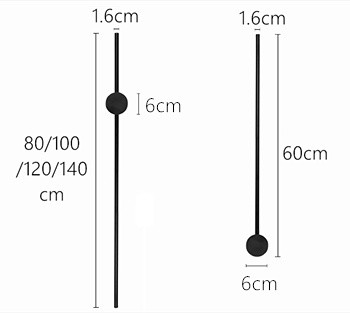 Industrial Modern Black Linear LED Wall Lights S114