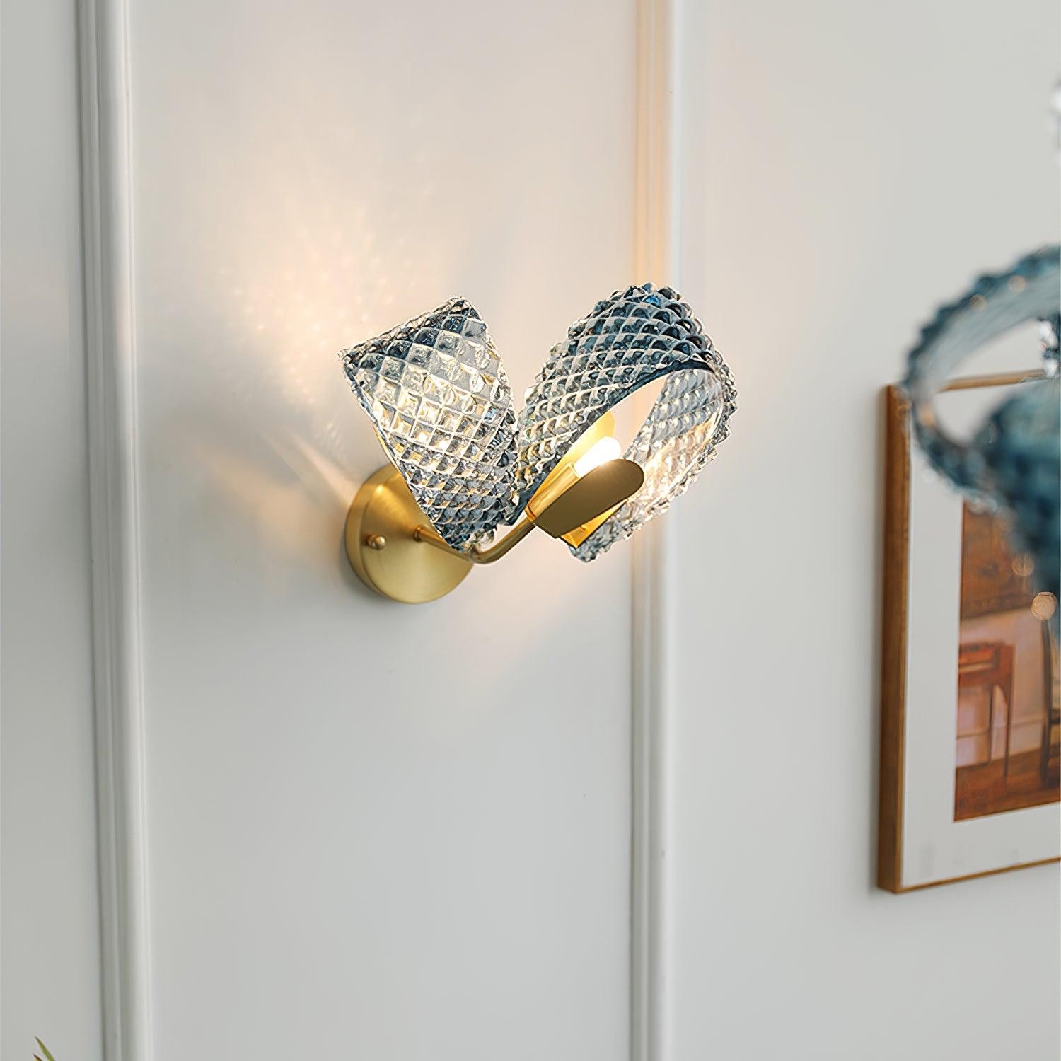 Creative Light Luxury Blue Ribbon Wall Lamp M182