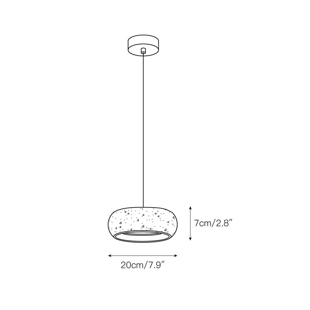 Travertine Drum Pendant Lamp T1832