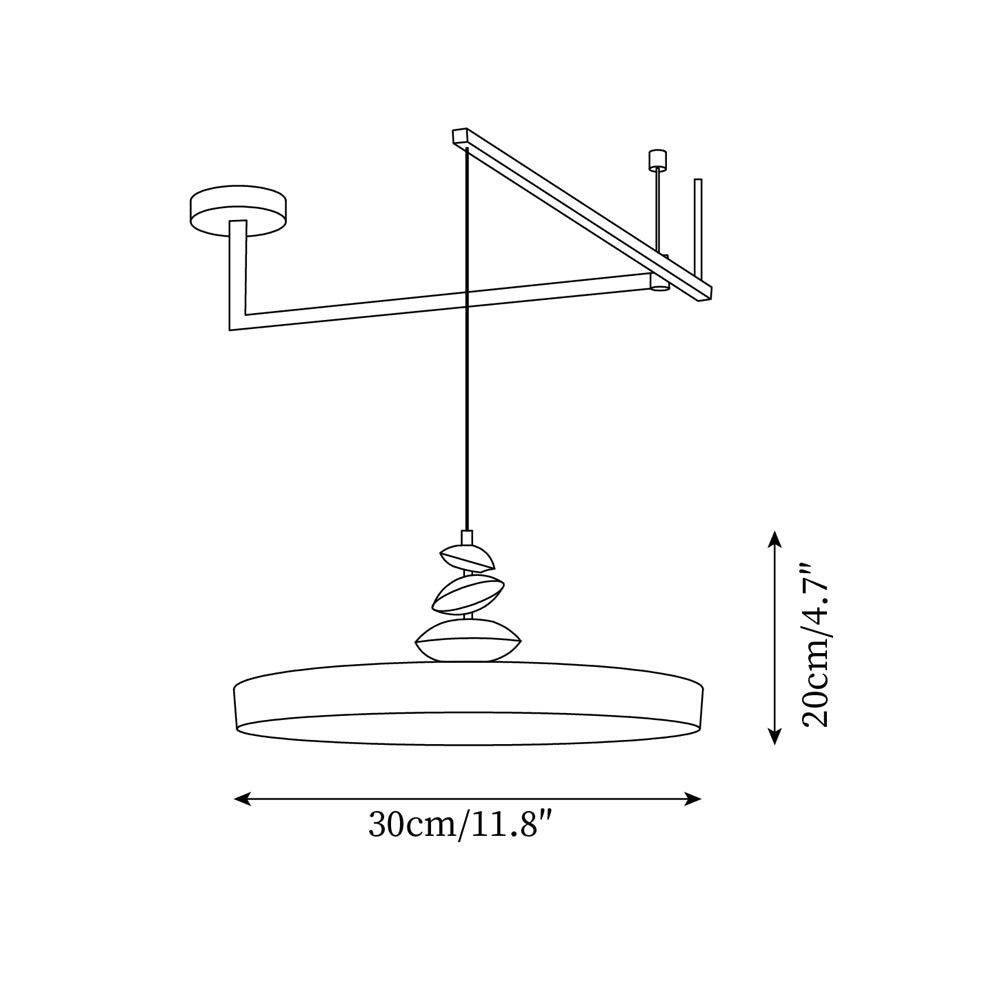 Simple Rocker Arm Flying Saucer Creative Chandelier M274