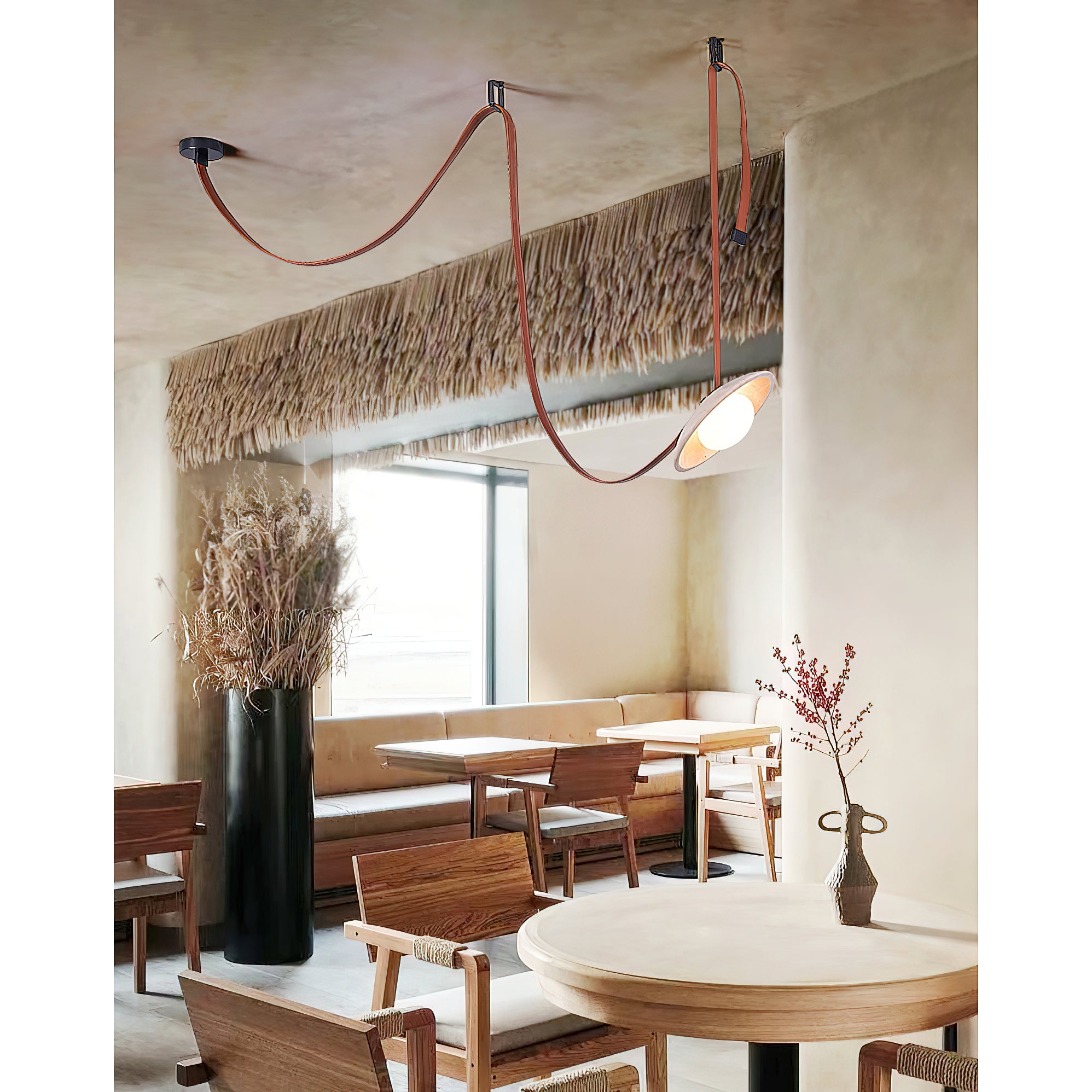 Light Rail Leather Pendant Lamp T1912